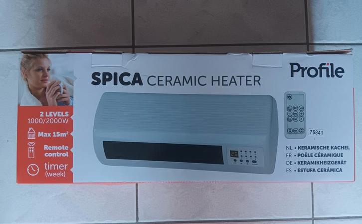 Keramische kachel Spica - met timer en afstandsbediening, Doe-het-zelf en Bouw, Verwarming en Radiatoren, Nieuw, Overige typen