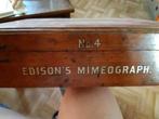 Een prachtige antieke “The EDISON MIMEOGRAPH” houten kist, Ophalen