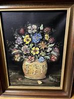 Prachtig bloemenschilderij op doek, Antiek en Kunst, Ophalen