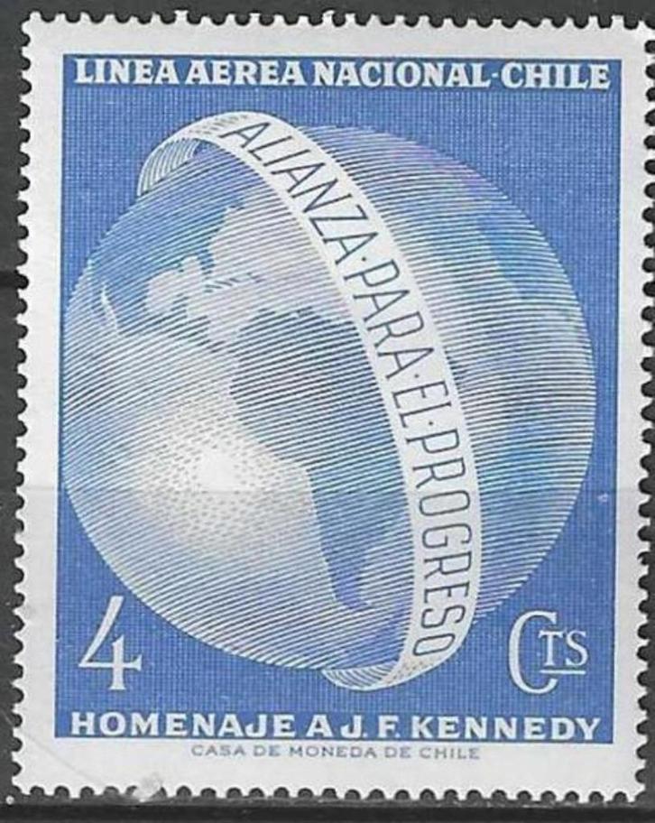 Chili 1963 - Yvert 217PA - Ter ere van John Kennedy (PF), Postzegels en Munten, Postzegels | Amerika, Postfris, Verzenden
