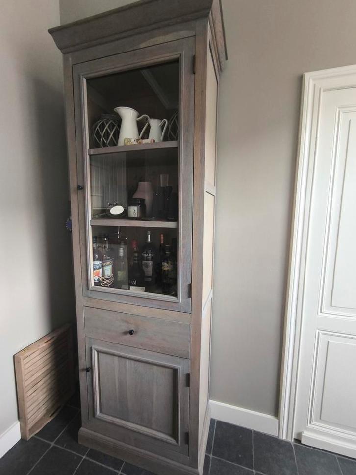 Barkast eik, Huis en Inrichting, Kasten | Vitrinekasten, Gebruikt, 200 cm of meer, 50 tot 100 cm, 25 tot 50 cm, Met lade(s), Met deur(en)