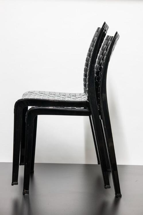 2 Stoelen AMI AMI 'design Yoshioka Tokujin', Huis en Inrichting, Stoelen, Zo goed als nieuw, Twee, Kunststof, Stof, Zwart, Ophalen