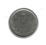 België, 5 Frank 1936 VL, pos. B., Postzegels en Munten, Ophalen of Verzenden, Overig, Losse munt
