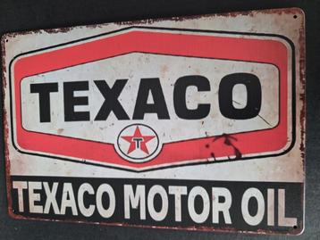 Vintage metalen reclamebord "Texaco" motor oil Nieuw  beschikbaar voor biedingen