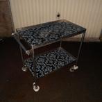 Serveerwagen in inox (!) . Met wieltjes . 80 / 75 / 45 ., Huis en Inrichting, Ophalen, Zo goed als nieuw