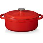 Cuisinova Braadpan Ovaal 23 x 29 cm - Rood, Ophalen, Nieuw, Gietijzer