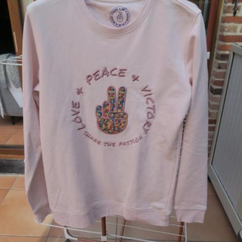 Sweater nieuw lichtroze tekst vingers Luc De Maeght mt L, Kleding | Dames, Truien en Vesten, Nieuw, Maat 42/44 (L), Roze, Ophalen of Verzenden