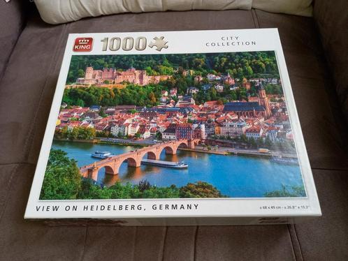 King puzzel 1000 stuks - Zicht op Heidelberg, Hobby & Loisirs créatifs, Sport cérébral & Puzzles, Utilisé, Puzzle, 500 à 1500 pièces
