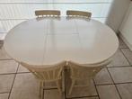 Ingatorp uitschuifbare tafel + stoelen, Huis en Inrichting, Ophalen, Gebruikt, 4 tot 6 stoelen