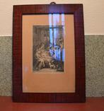 Estampe de Drevet, "L'Adoration", cadre acajou, Enlèvement ou Envoi