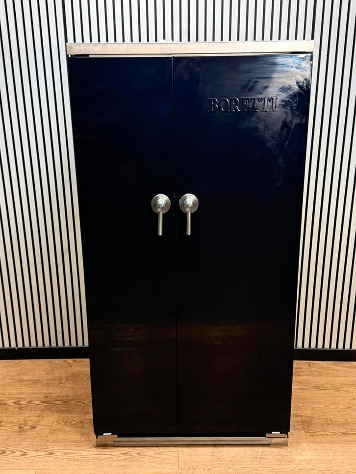 Luxe Boretti Amerikaanse Koelkast zwart hoogglans 91 cm, Elektronische apparatuur, Koelkasten en IJskasten, Zo goed als nieuw