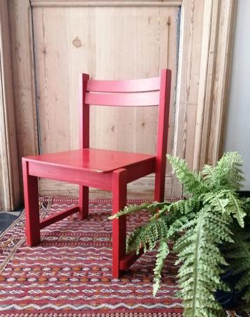 vintage kinderstoeltje rood, jaren '60, Kinderen en Baby's, Ophalen
