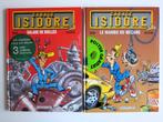 Spirou :Garage Isidore t.1+t.5 EO + 3 autocollants et poster, Livres, Comme neuf, Plusieurs BD, Olis et Gilson, Enlèvement ou Envoi