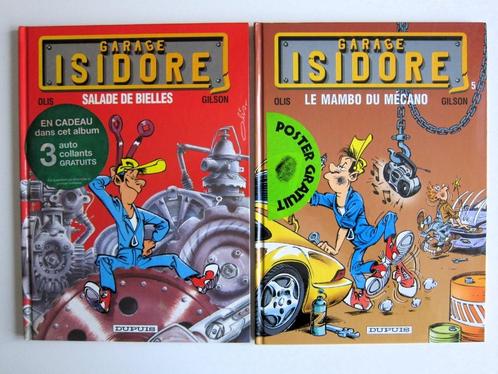 Spirou :Garage Isidore t.1+t.5 EO + 3 autocollants et poster, Boeken, Stripverhalen, Zo goed als nieuw, Meerdere stripboeken, Ophalen of Verzenden