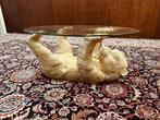 Grote exclusieve salontafel tafel Beer brons blackforest, 100 tot 150 cm, 50 tot 75 cm, Zo goed als nieuw, Glas
