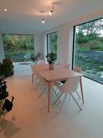 Houten eettafel + zitbank hout goede staat, Huis en Inrichting, Ophalen