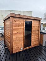 Buitensauna Showroom model 1,5 jaar. + gratis nieuwe kachel, Ophalen of Verzenden, Zo goed als nieuw
