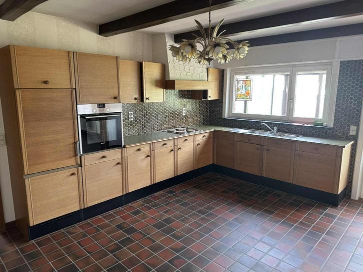 keuken, Huis en Inrichting, Keuken | Complete keukens, Gebruikt, Hoekkeuken, Bruin, Hout, Ophalen