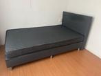 Antraciet kleurige boxspring, maat 120 x 200 cm, Gris, Tissu, Une personne, Enlèvement