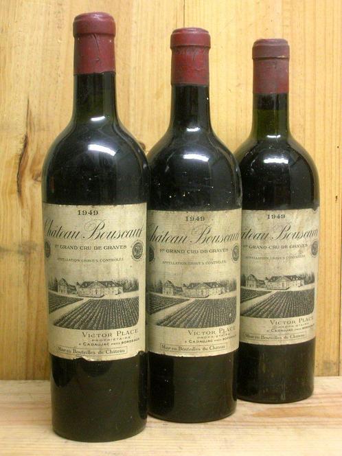 CH. BOUSCAUT 1949, Graves, bon niveau, Verzamelen, Wijnen, Zo goed als nieuw, Ophalen of Verzenden