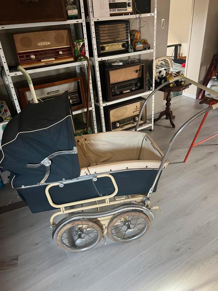 Vintage kinderwagen Souplex, Kinderen en Baby's, Kinderwagens en Combinaties, Gebruikt, Kinderwagen, Overige merken, Verstelbare duwstang