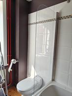 Douchescherm voor bad, Ophalen, Nieuw, Glas, Bad