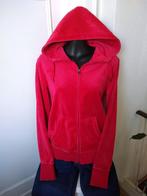 LOGG y2k rode fluwelen hoodie met rits, mt 36/38, H&M, Ophalen of Verzenden, Maat 36 (S), Gedragen