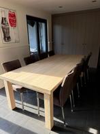 Eettafel met 8 stoelen, Huis en Inrichting, Ophalen, 100 tot 150 cm, Eikenhout, 200 cm of meer