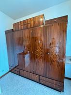 Grote vintage wandkast / retro slaapkamerkast jaren ’60-’70, Ophalen, Gebruikt, 200 cm of meer, Mid-century, Retro, houtfineer
