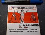 Vintage sticker fiets merk Gazelle wielrennen, Verzamelen, Ophalen of Verzenden, Zo goed als nieuw, Merk