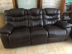 CANAPÉ CUIR, Maison & Meubles, Canapés | Salons, Trois personnes, Banc droit, Enlèvement, Utilisé