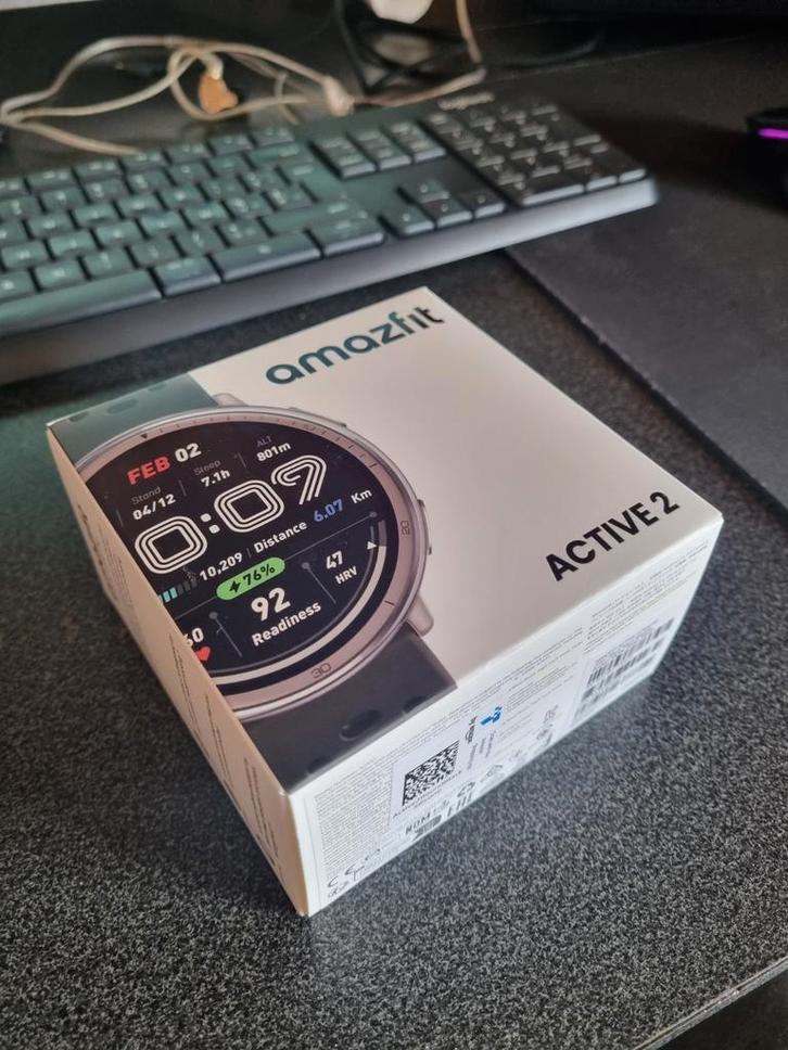 Amazfit Active 2 Smartwatch 44mm –Nieuw ! (Garantie), Handtassen en Accessoires, Smartwatches, Zo goed als nieuw, Android, Zwart