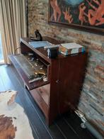 Atiek secretaire in accajou met 4 lades, Ophalen, Gebruikt