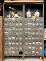 2 grote Vintage industriële ladekasten !, Ophalen, Gebruikt