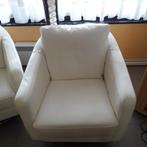 4 fauteuils cuir blanc, Leer, Ophalen of Verzenden, Zo goed als nieuw