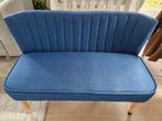 Blauw bankje (zetel) in stof, Ophalen, Gebruikt