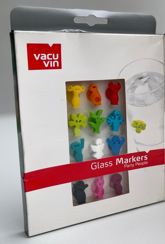 Vacu Vin Glass Markers Party People - glasmarkeerders, Maison & Meubles, Cuisine | Couverts, Enlèvement ou Envoi