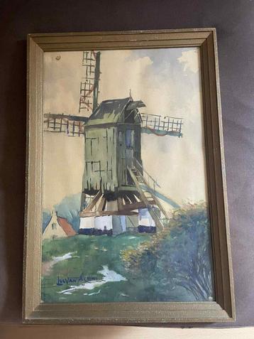 Schilderij Van Acker - molen te Brugge beschikbaar voor biedingen