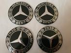 Mercedes wieldoppen stickers zwart 》4 x 56 mm, Auto diversen, Autostickers, Ophalen of Verzenden
