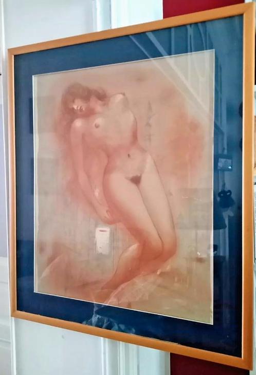 Domergue Schitterende originele pastelkrijt uit 1950 Carmen, Antiek en Kunst, Kunst | Schilderijen | Modern, Ophalen of Verzenden