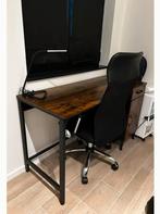 Bureau + bureaustoel te koop, Huis en Inrichting, Bureaus, Ophalen, In hoogte verstelbaar, Nieuw, Bureau
