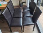 6 eetkamer stoelen, Huis en Inrichting, Stoelen, Ophalen, Gebruikt, Zwart, Hout