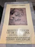Vintage Poster Europalia 87 Osterreich: Meesterwerken uit de, Verzamelen, Deurposter of groter, Ophalen of Verzenden, Reclame