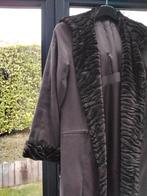 Bruine jas van leer en synthetisch bont voor dames T.38/40, Kleding | Dames, Maat 38/40 (M), Bruin, Ophalen of Verzenden, Zo goed als nieuw
