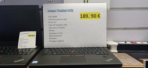 Lenovo ThinkPad x270 - 250 GB SSD, Informatique & Logiciels, Ordinateurs portables Windows, Neuf, 12 pouces, SSD, 2 à 3 Ghz, 8 GB