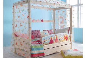 LIFETIME hemelbed prinses met bedlade kleur whitewash, Kinderen en Baby's, Ophalen, Zo goed als nieuw