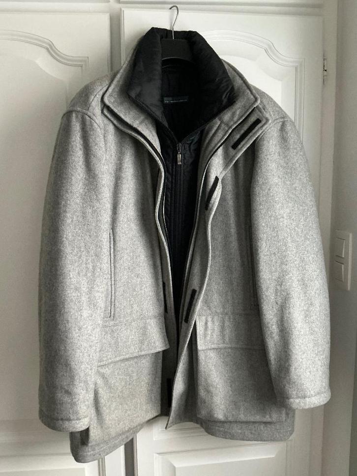 Warme herenjas maat 50, Kleding | Heren, Jassen | Winter, Zo goed als nieuw, Maat 48/50 (M), Grijs, Ophalen of Verzenden