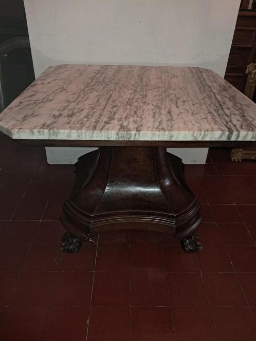 Tafel-marmer mahonie, Antiek en Kunst, Antiek | Meubels | Tafels, Ophalen