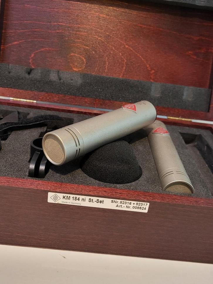 Neumann KM 184 stereoset microfoon, Muziek en Instrumenten, Microfoons, Gebruikt, Instrumentmicrofoon, Ophalen