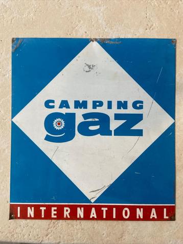 Plaque Tôle Métallique Publicitaire 33x30cm Camping Gaz No É